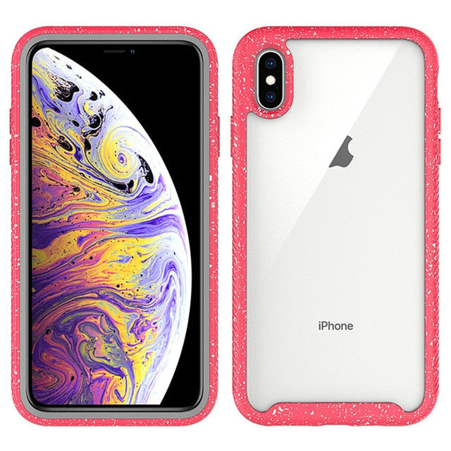 Shockproof Hybrid Armor TPU Bumper Clear Case for iPhone 11 12 Pro XS MAX XR 8 7 6S 6 Plus Anti Shock Silicon Luxury Phone Case