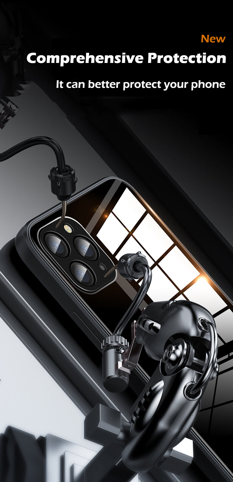 Square Tempered Glass Case For iPhone 11 12 Pro Max Case Anti-knock Baby Skin Fram Cover For iPhone X XS MAX XR 7 8 Plus